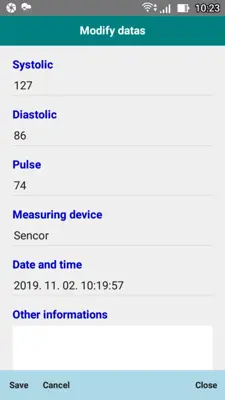 Blood Pressure Log android App screenshot 4